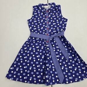 American Girl Blue and White Polka Dot Dress Purrfect Dots
